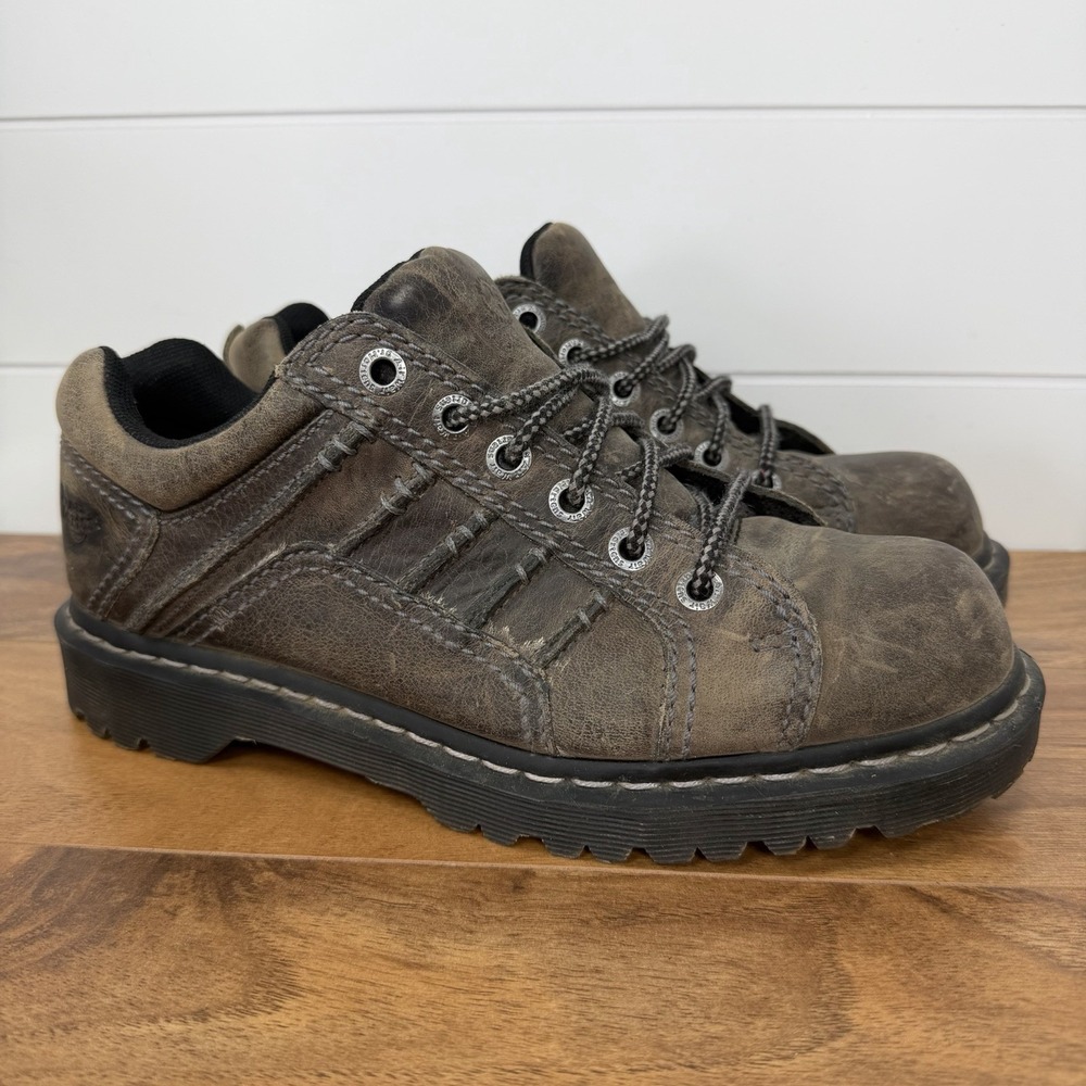 VTG Doc Martens Keith Leather Oxford Chunky Shoes M10 L11 43EU Brown Grey Y2k